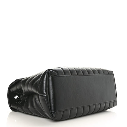 Saint Laurent Calfskin Y Quilted Monogram Medium Loulou Chain Satchel Black 4 of 8