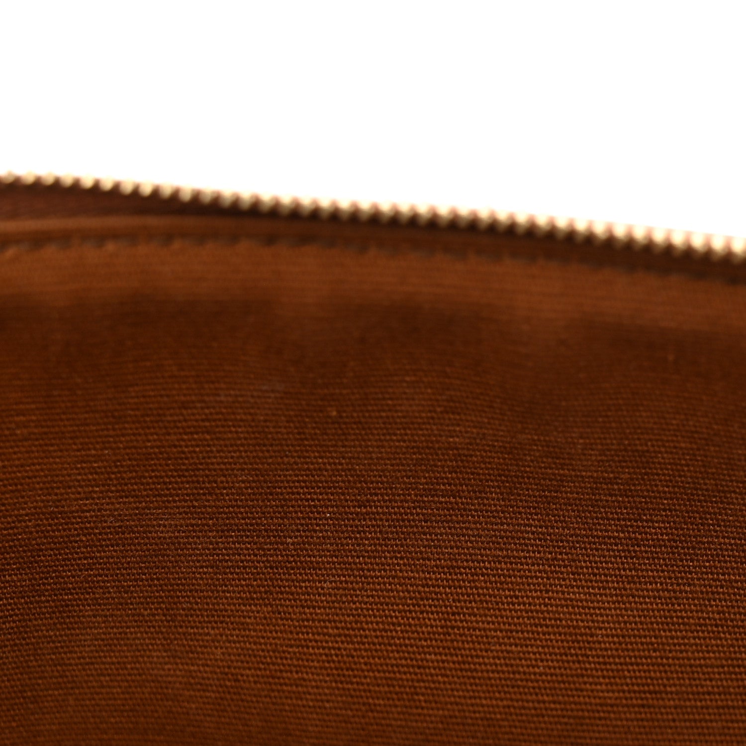 Celine Triomphe Canvas Calfskin Medium Cosmetic Pouch Tan 10 of 10
