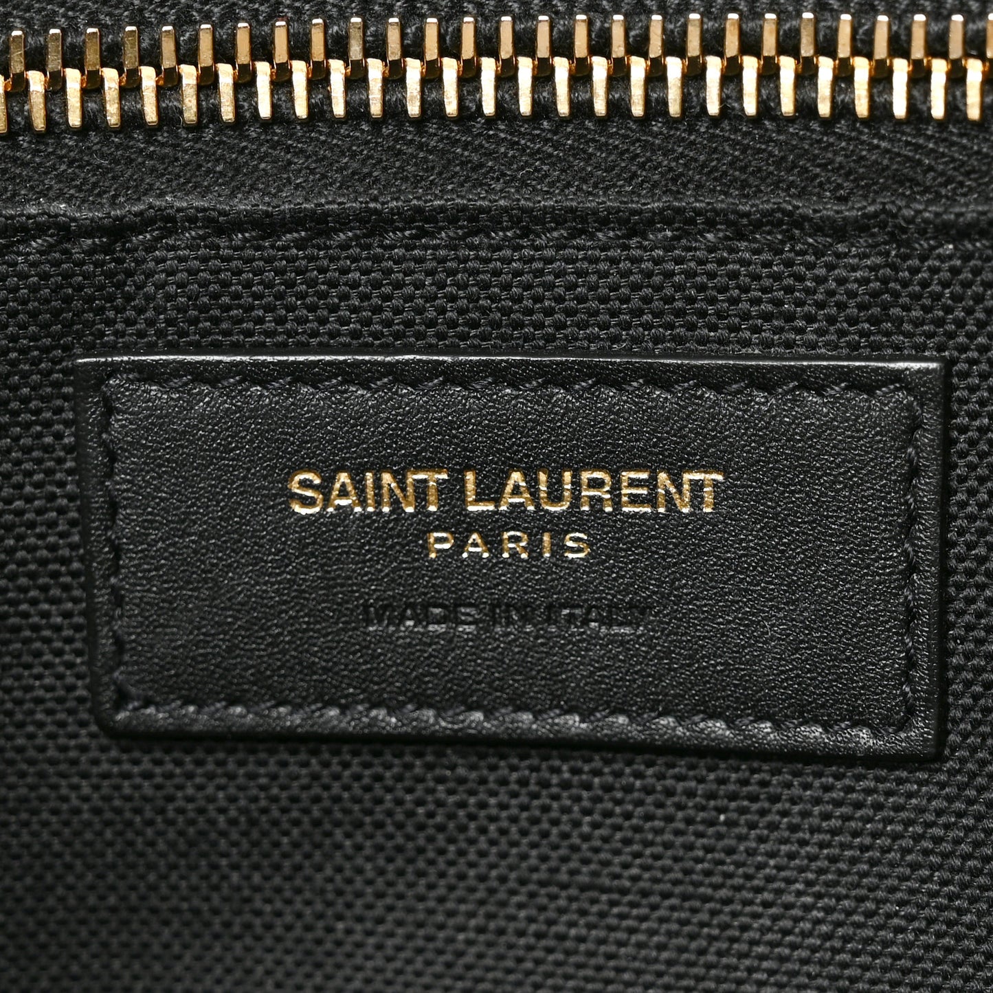 Linen Calfskin Rive Gauche Tote Natural Black