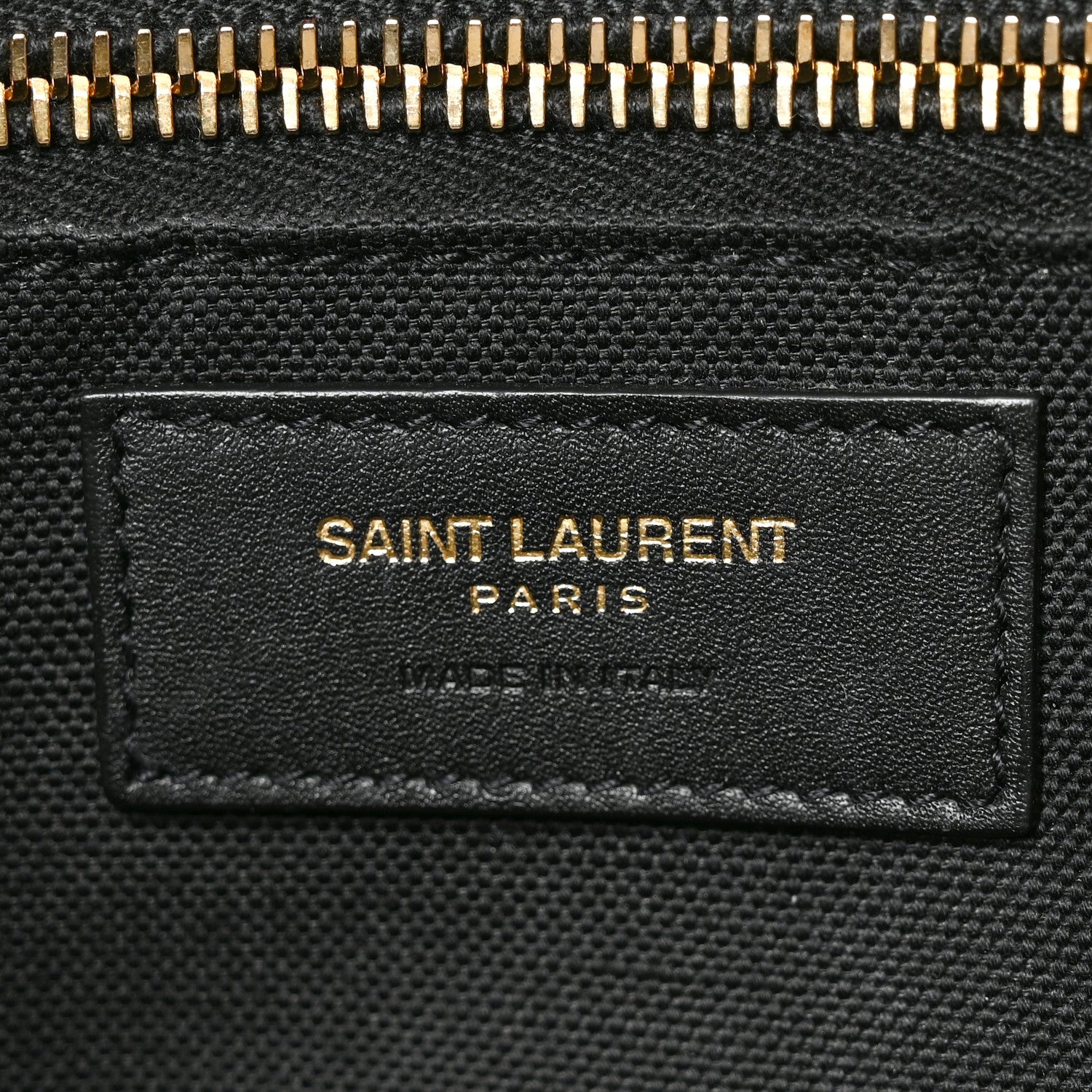 Saint Laurent Linen Calfskin Rive Gauche Tote Natural Black 7 of 10