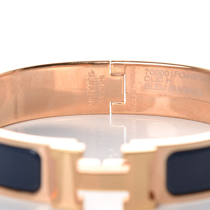 Hermes Narrow Enamel Clic Clac H Bracelet PM Bleu Biarritz 7 of 7