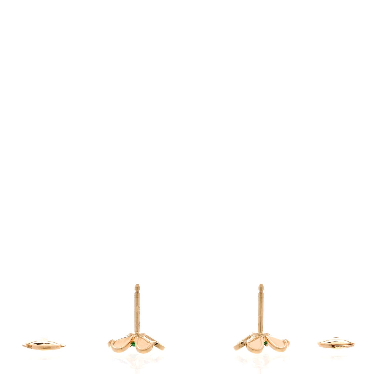 18K Yellow Gold Emerald Mini Frivole Earrings