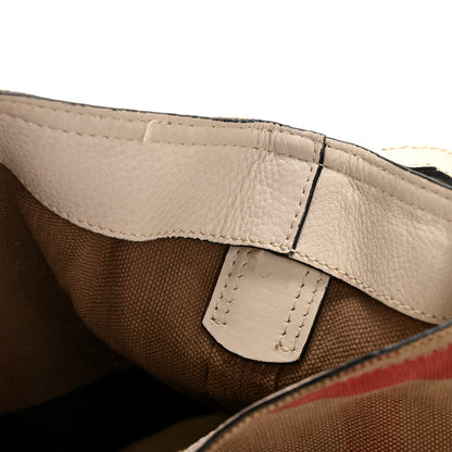 Burberry Canvas Mega Check Mini Ashby Tassel Crossbody  White 17 of 17