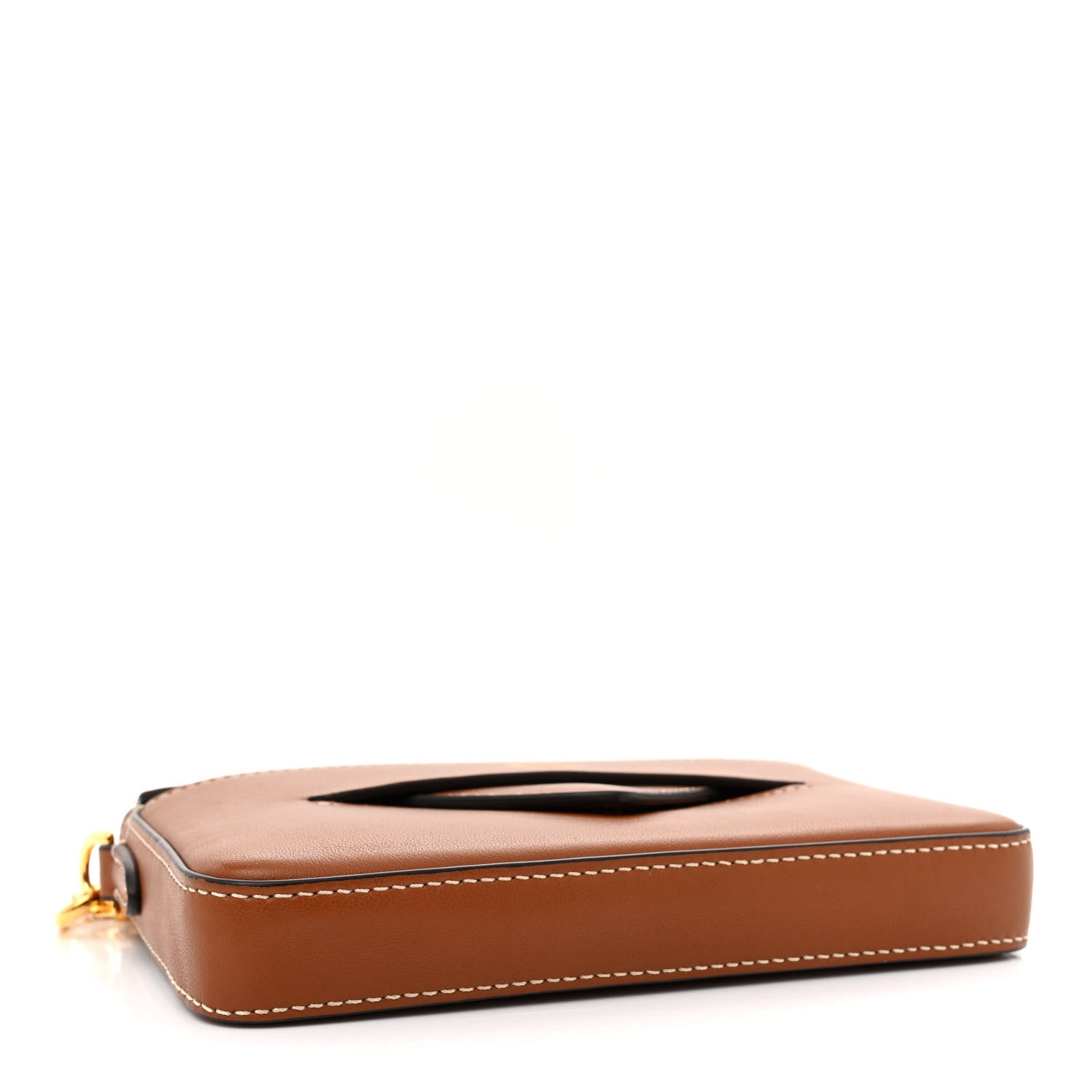 Moynat Calfskin Enveloppe Crossbody Bag Cognac 4 of 11
