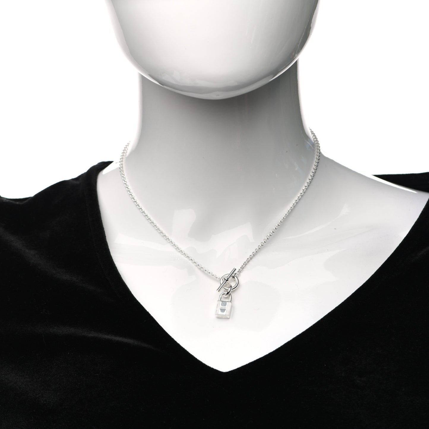 Sterling Silver Cadenas Kelly Lock Pendant Necklace