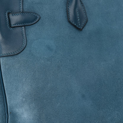 Hermes Veau Doblis Swift Grizzly Birkin 35 Bleu Tempete 12 of 12