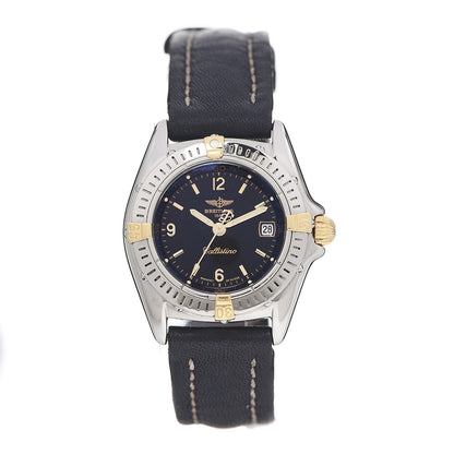 Breitling Stainless Steel 18K Yellow Gold Calfskin 28mm Callistino Quartz Watch Black B52045.1 1 of 9