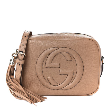 Gucci Pebbled Calfskin Small Soho Disco Bag Camelia 1 of 11