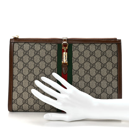 Gucci GG Supreme Monogram Large Jackie 1961 Pouch Brown 2 of 8