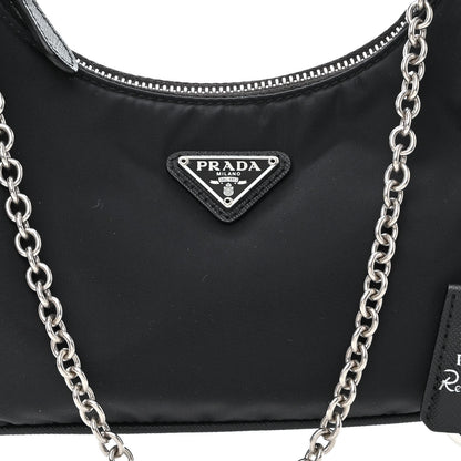Prada Nylon Re-Edition 2005 Shoulder Bag Black 10 of 12