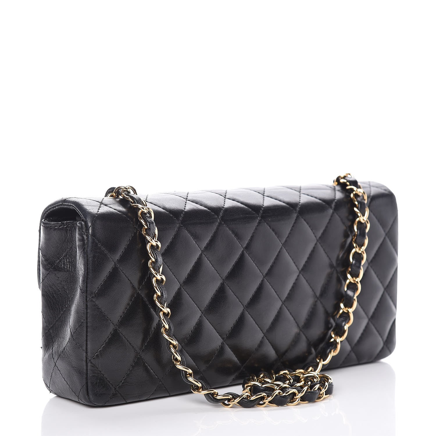 Chanel Lambskin Quilted East West Flap Black 3 of 12