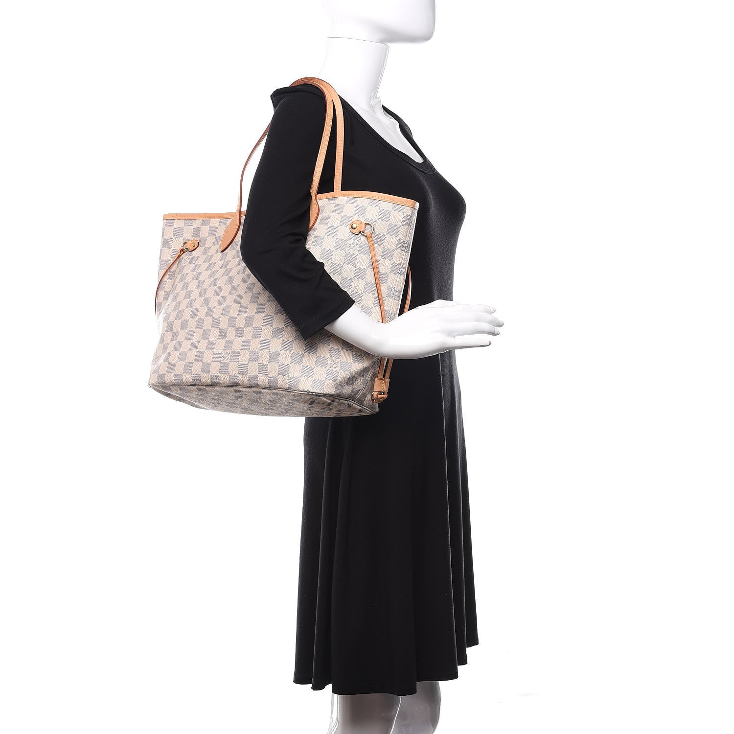 Louis Vuitton Damier Azur Neo Neverfull MM Rose Ballerine 2 of 9