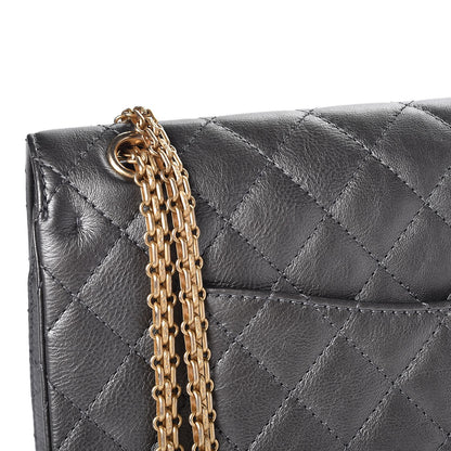 Chanel Metallic Calfskin Quilted 2.55 Reissue 226 Flap Charcoal 9 of 16