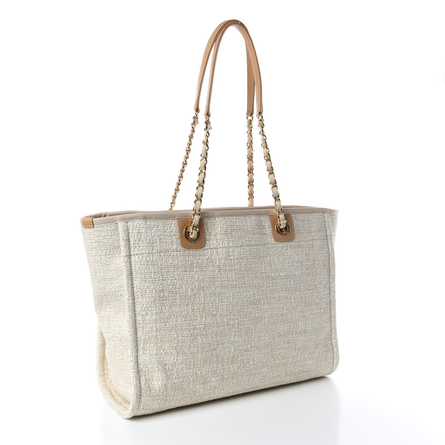 Canvas Small Deauville Tote Light Beige