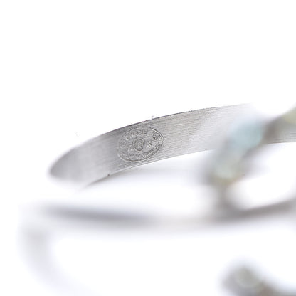 Chanel Crystal CC Ring 54 Iridescent Silver 5 of 7
