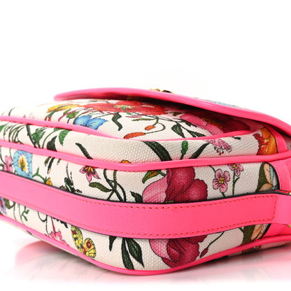 Gucci Canvas Flora Floral Shoulder Bag White Fuchsia Fluo 10 of 10