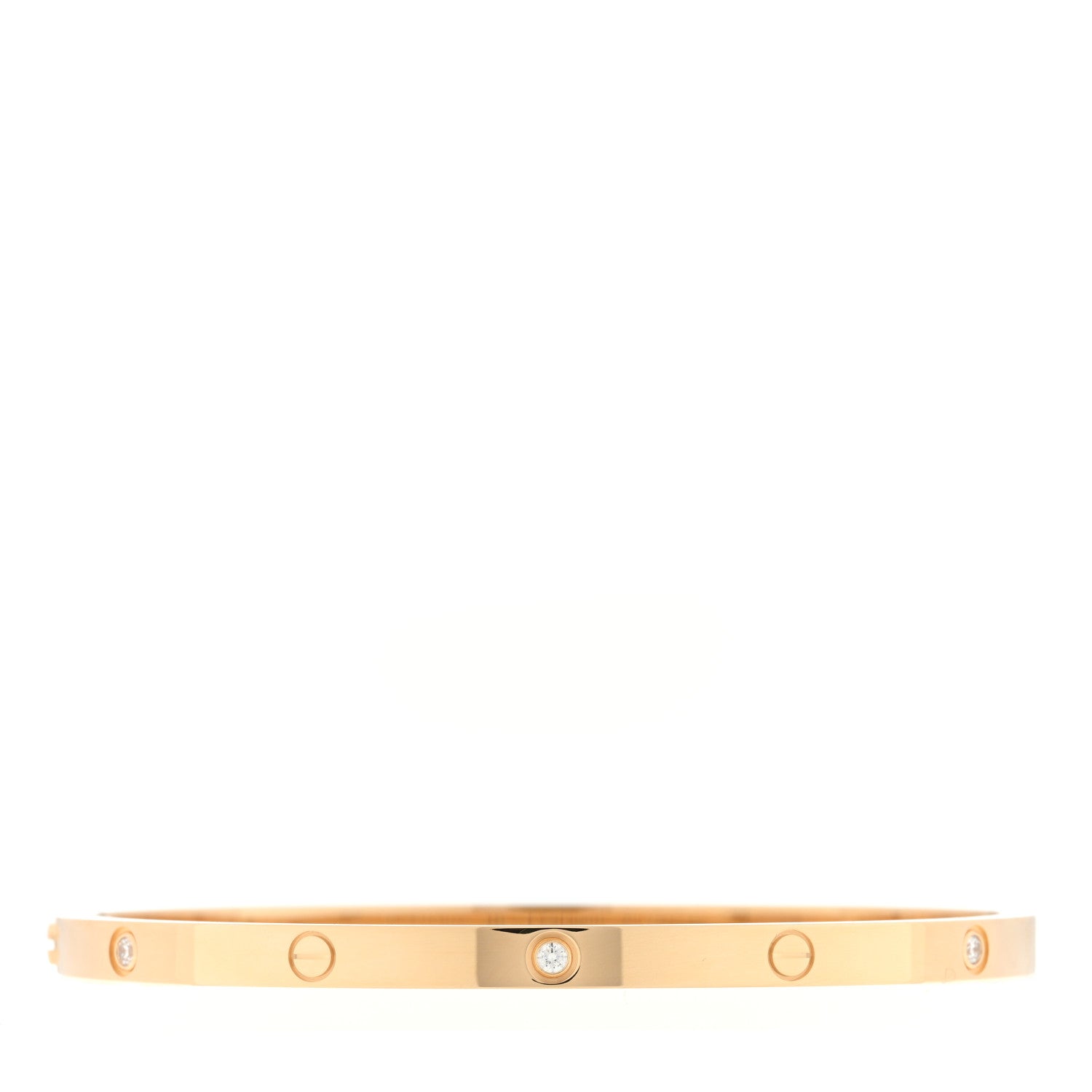 Cartier 18K Yellow Gold 6 Diamond Small LOVE Bracelet 16 2 of 7