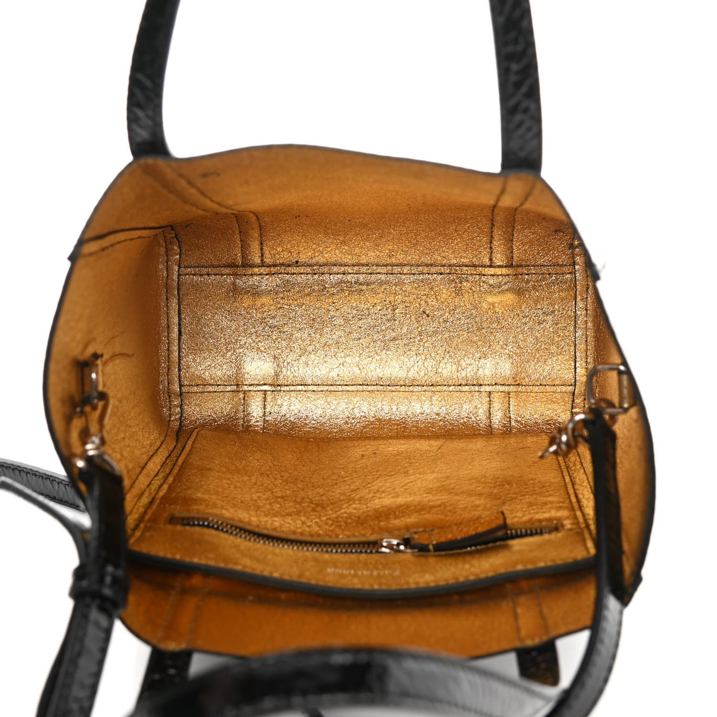 Textured Patent Calfskin XXS Everyday Tote Black