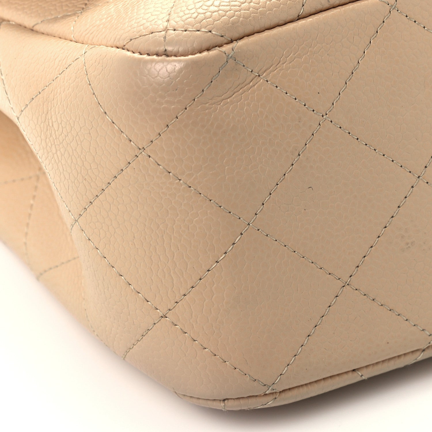Chanel Caviar Quilted Jumbo Double Flap Light Beige 9 of 13