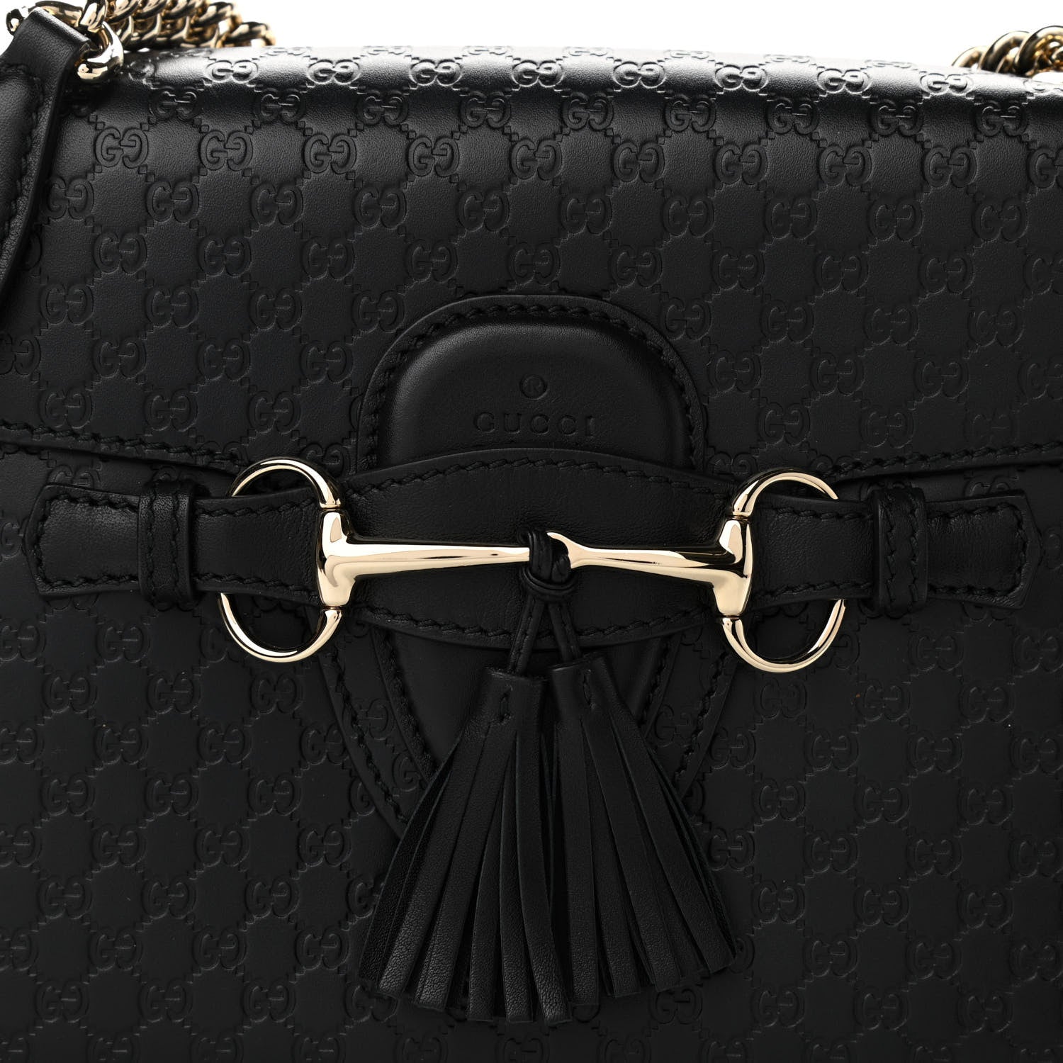 Gucci Microguccissima Medium Emily Chain Shoulder Bag Black 10 of 10
