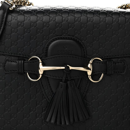 Gucci Microguccissima Medium Emily Chain Shoulder Bag Black 10 of 10