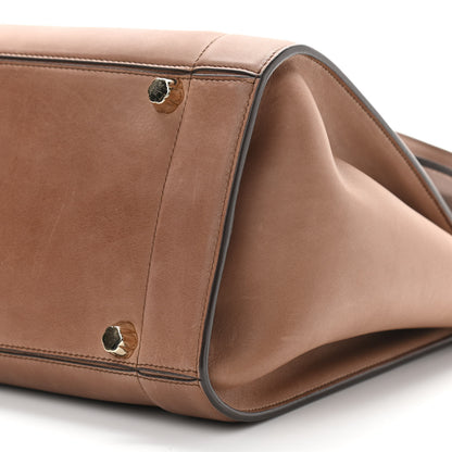 Salvatore Ferragamo Calfskin Sofia Rainbow Top Handle Bag Moka 9 of 11