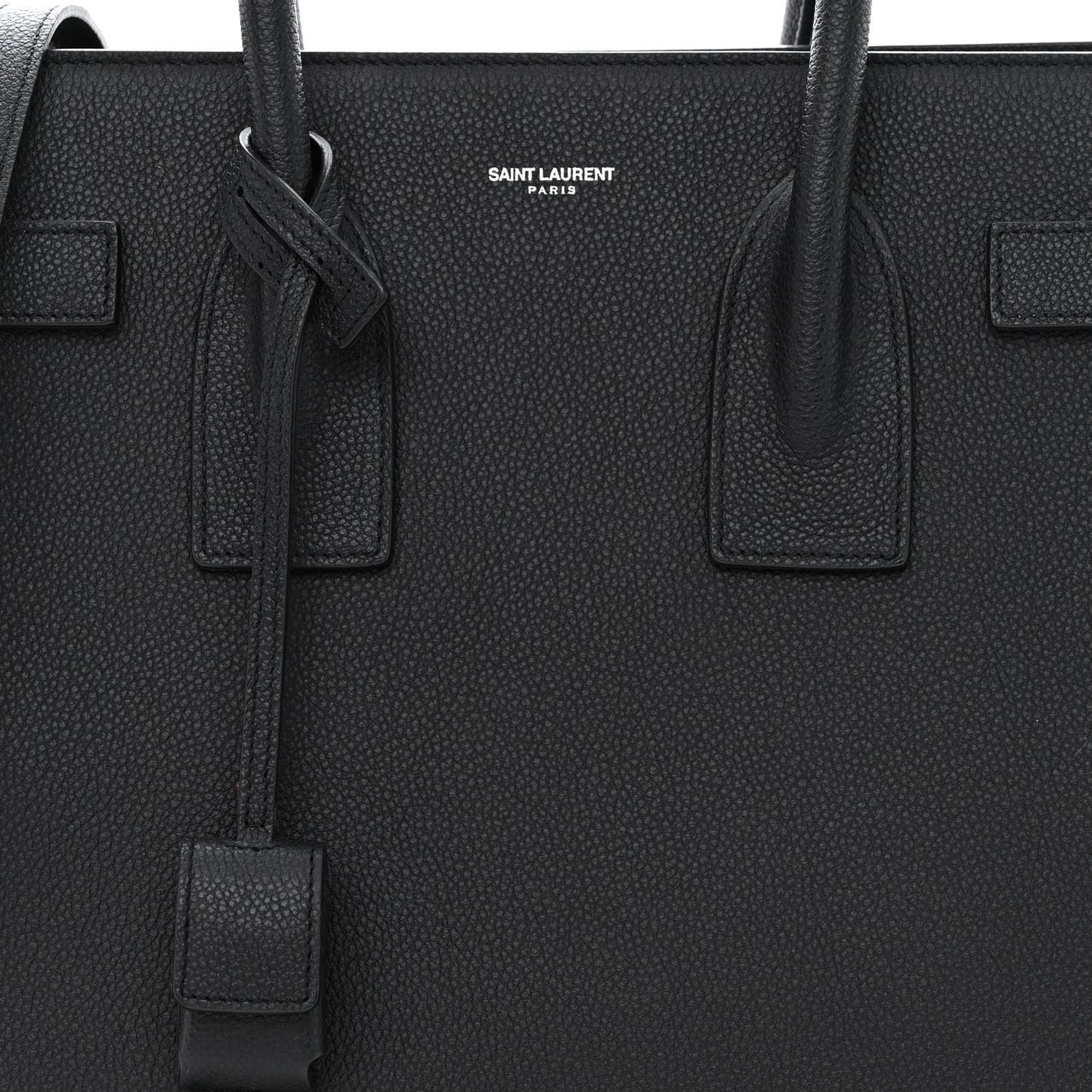 Grained Calfskin Small Sac De Jour Black