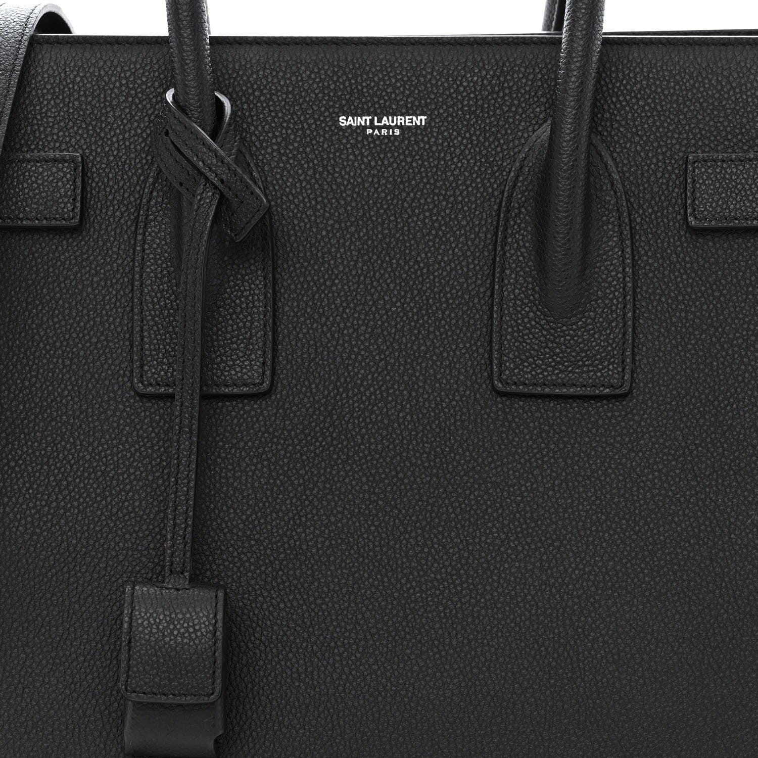 Saint Laurent Grained Calfskin Small Sac De Jour Black 8 of 10