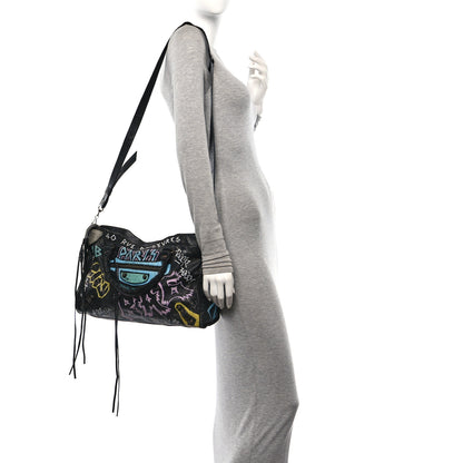 Balenciaga Agneau Graffiti All Over Classic Hardware City Black Multicolor 2 of 16