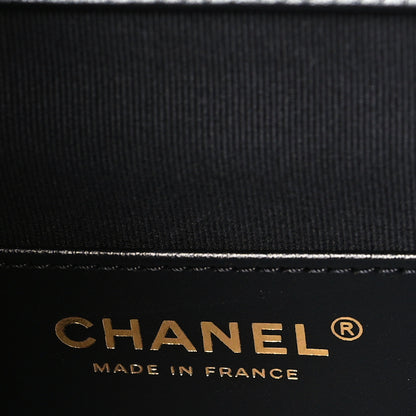 Chanel Shiny Lambskin Quilted Flap Clutch Bag Black 6 of 9