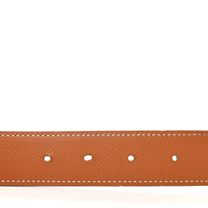 Hermes Epsom Swift 32mm Martelee H Belt 95 Gold Black 4 of 7
