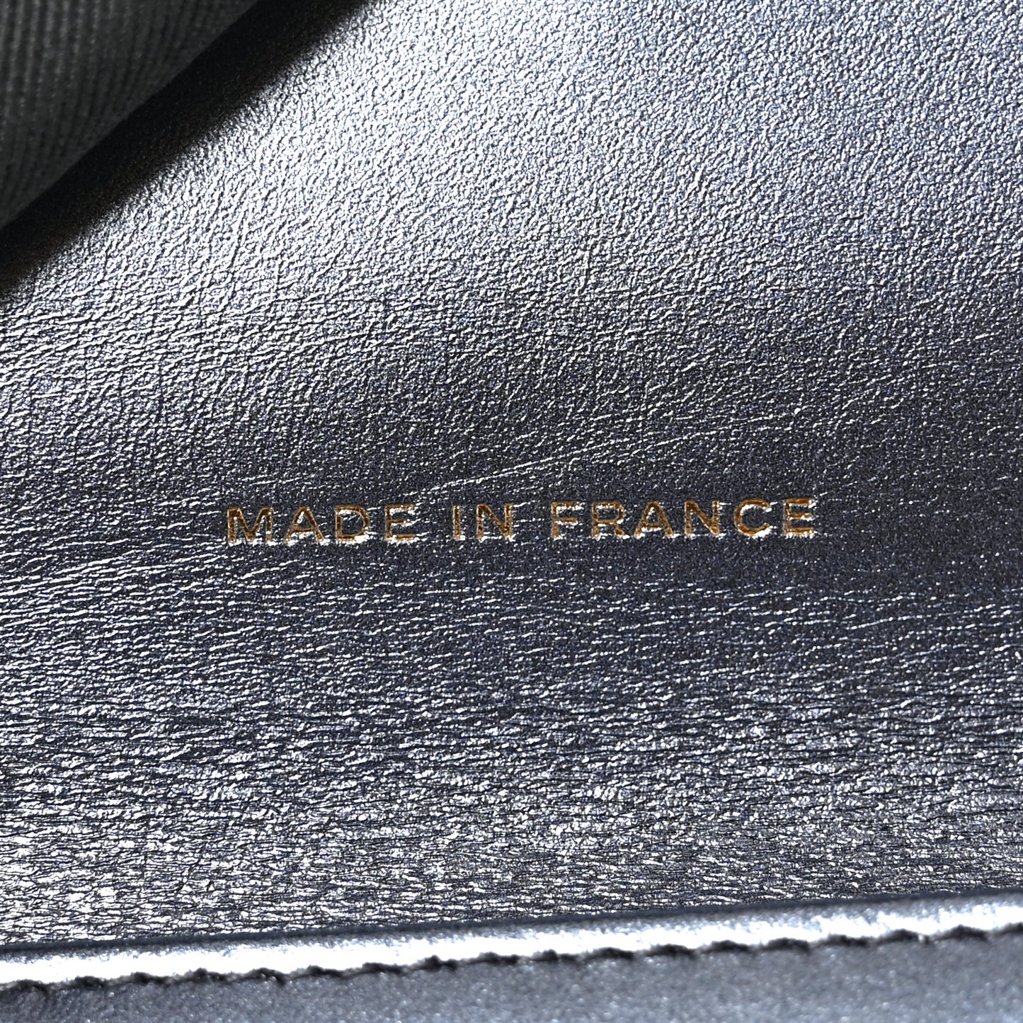 Iridescent Lambskin Quilted Compact Flap Navy