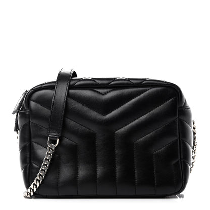 Saint Laurent Calfskin Y Quilted Monogram Small Loulou Bowling Bag Black 1 of 10