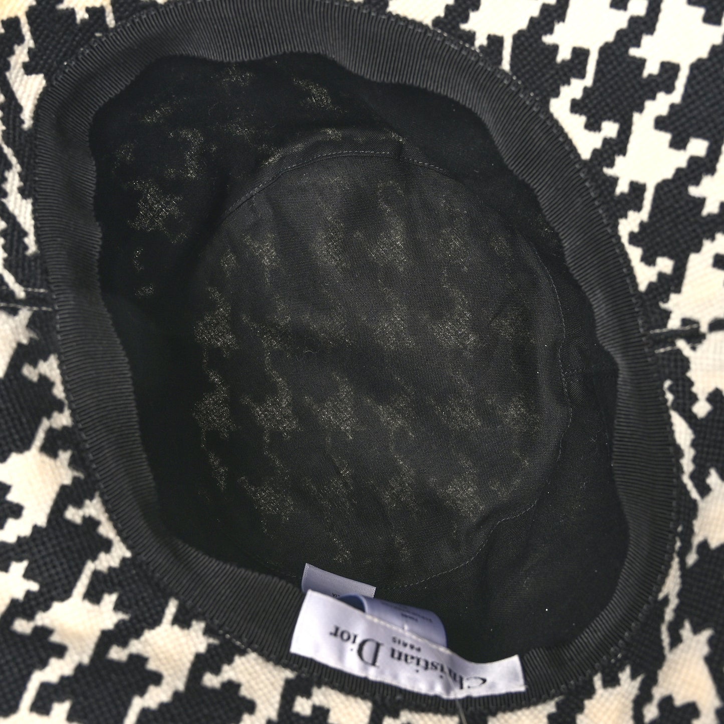 Pied De Poule Bucket Hat 57 Black White