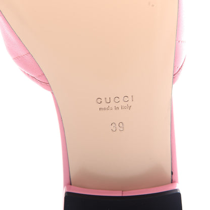 Gucci Nappa Matelasse GG Marmont Flat Slide Sandals 39 Wild Rose 9 of 11