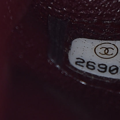 Chanel Caviar Elaphe Quilted Small Coco Handle Flap Burgundy 7 of 10