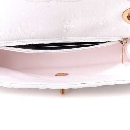 Chanel Caviar Quilted Medium Sweet Classic Flap White 4 of 5