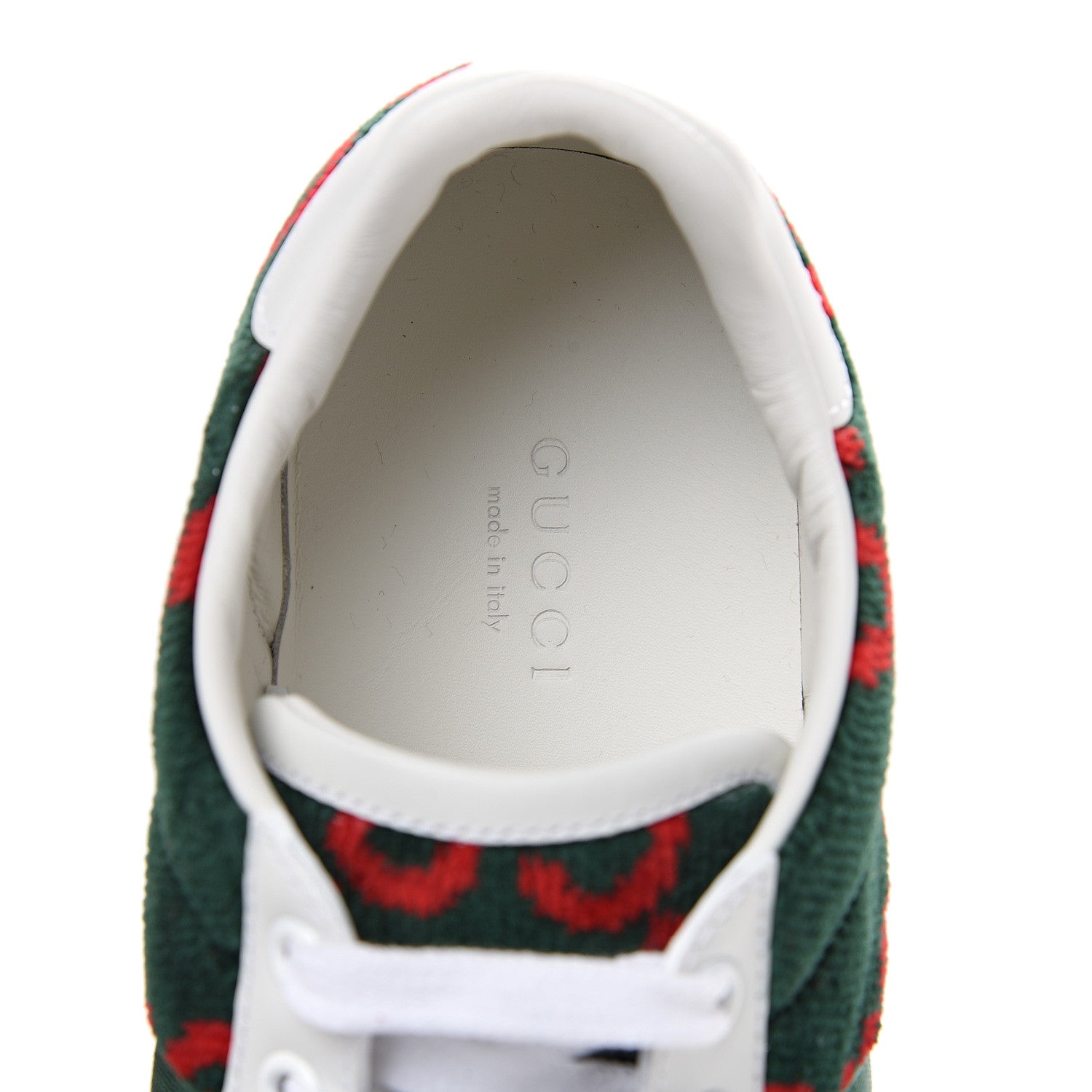 Gucci Terry Cloth GG Monogram Web Womens Ace Sneakers 36 Green Red 6 of 10