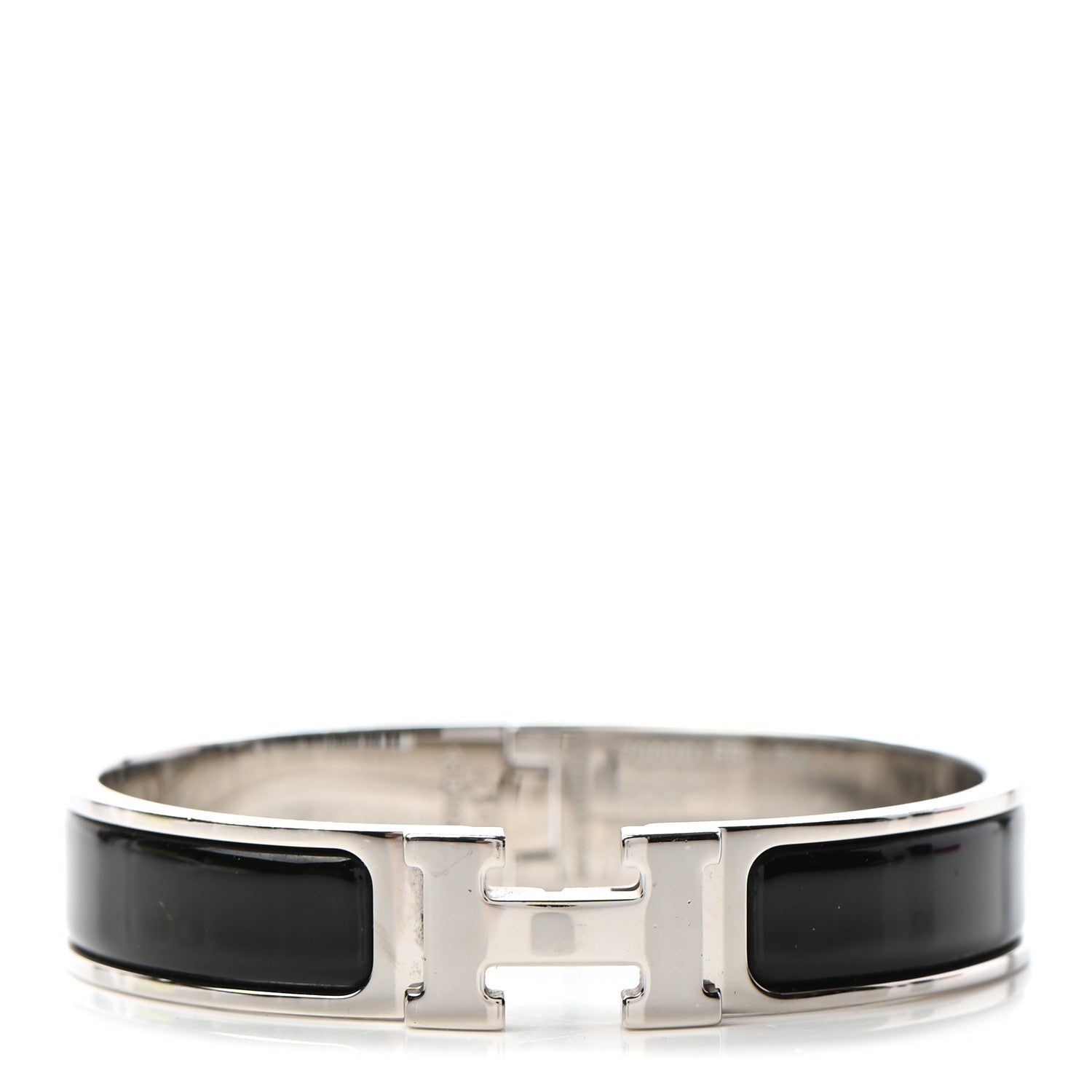 Hermes Enamel Narrow Clic Clac H Bracelet PM Black 1 of 5
