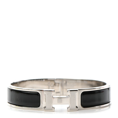Hermes Enamel Narrow Clic Clac H Bracelet PM Black 1 of 5