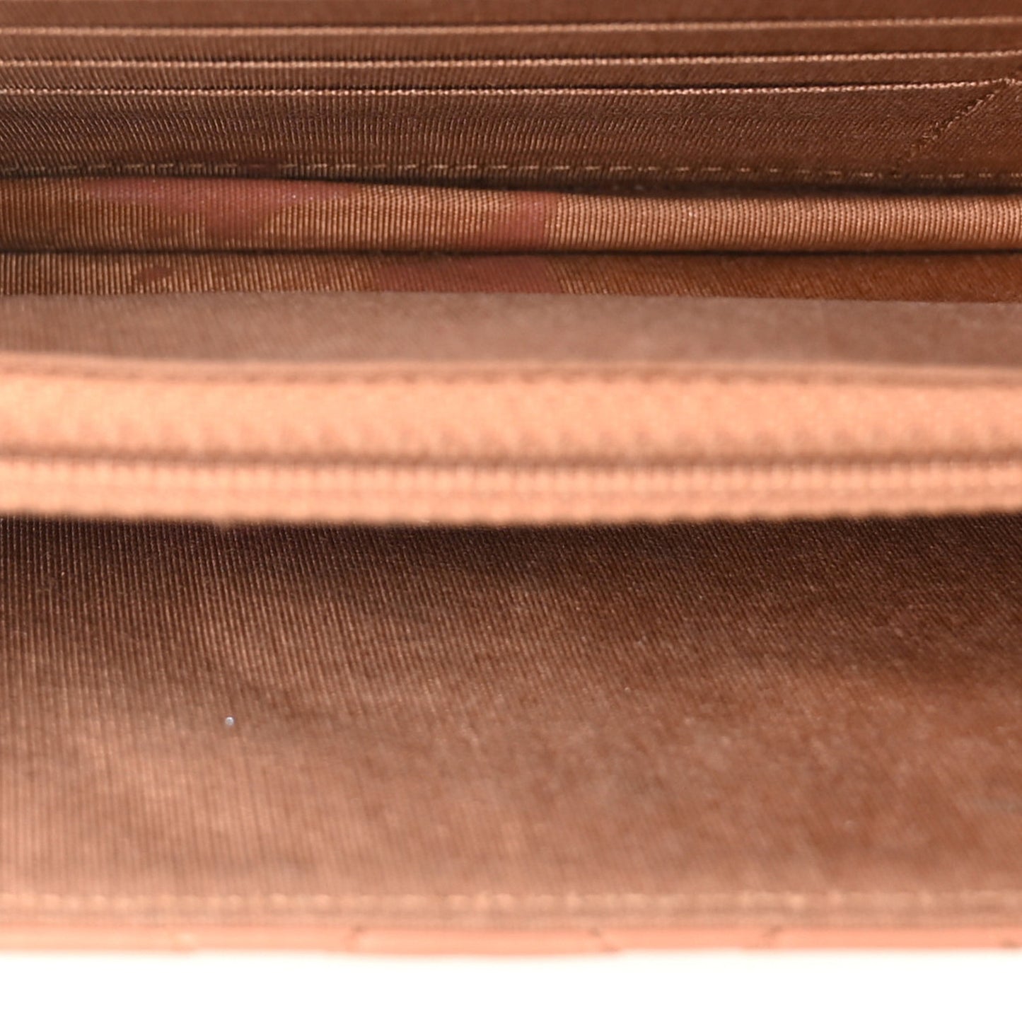 Calfskin Quilted Boy Square Wallet on Chain WOC Brown