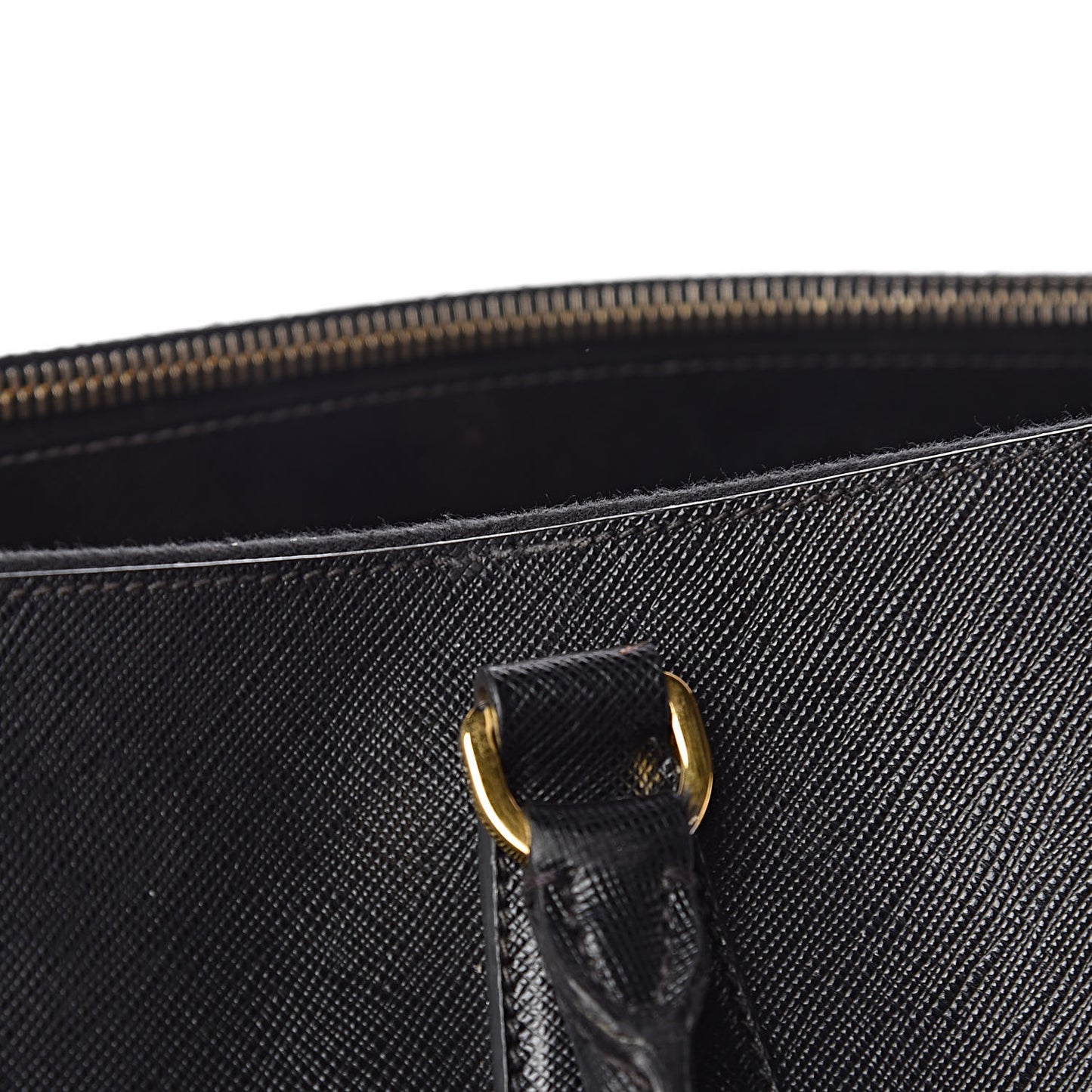 Saffiano Lux Extra Large Galleria Double Zip Tote Black