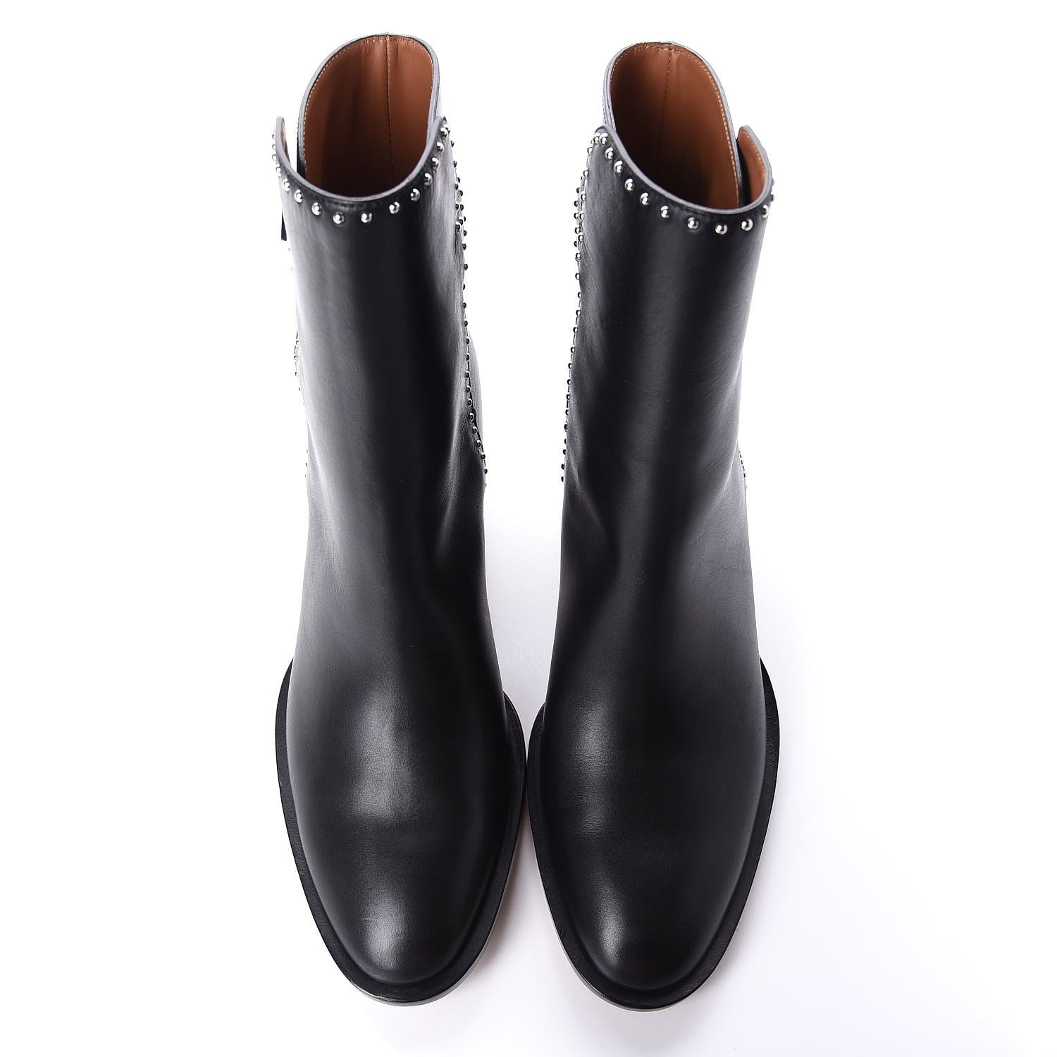 Givenchy Smooth Calfskin Elegant Studded Ankle Boots 40 Black 5 of 11