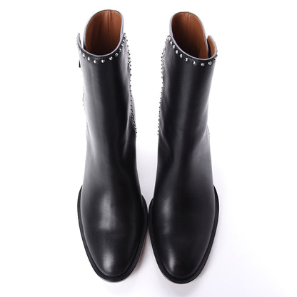 Givenchy Smooth Calfskin Elegant Studded Ankle Boots 40 Black 5 of 11