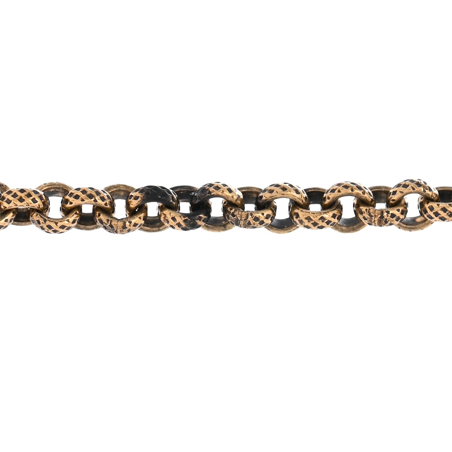 Crystal Embellished Double G Necklace Aged Gold
