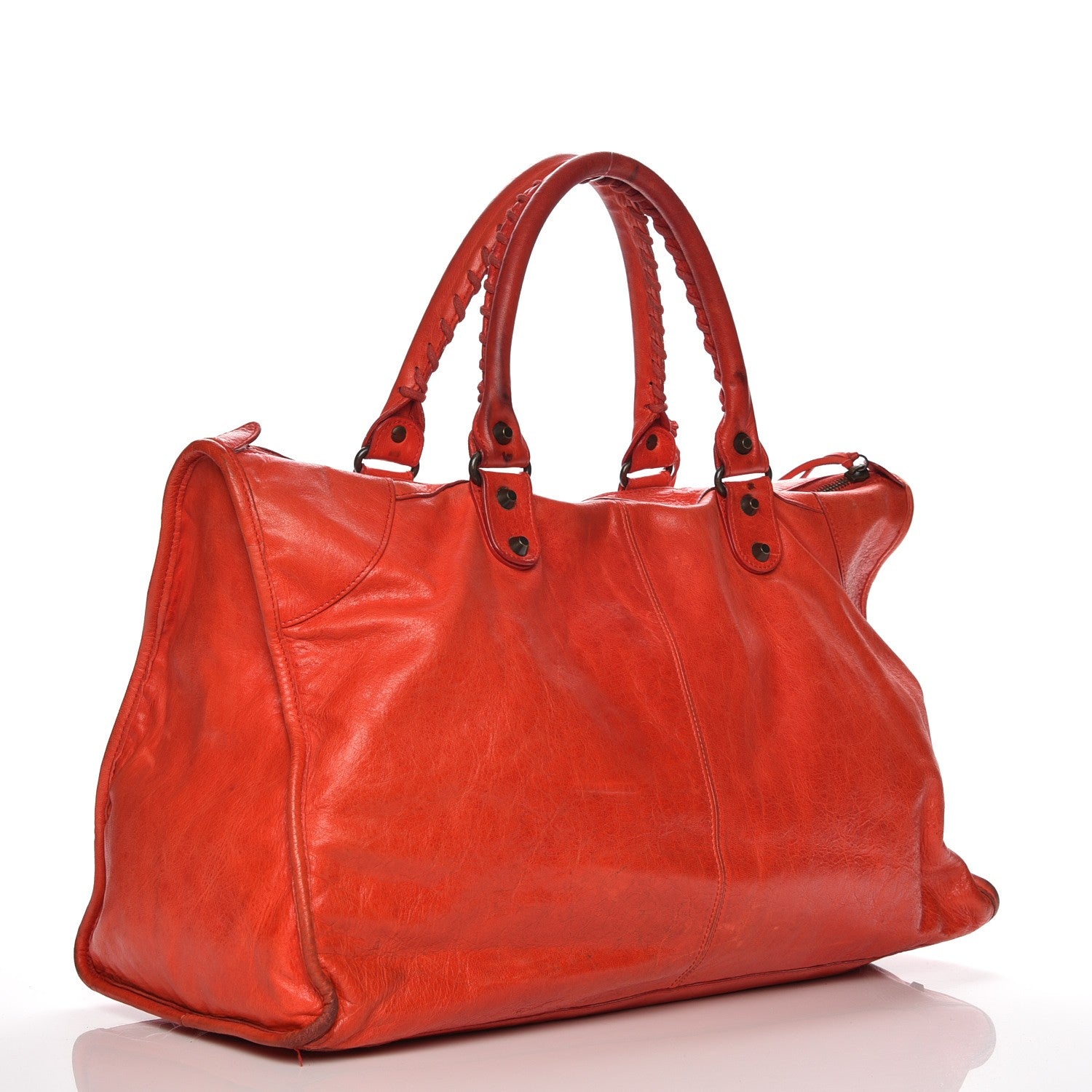 Balenciaga Agneau Classic Hardware Work Vermillion 3 of 18