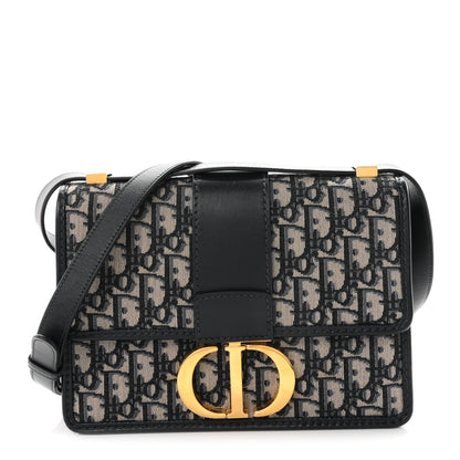 Christian Dior Oblique 30 Montaigne Flap Bag Blue 1 of 10