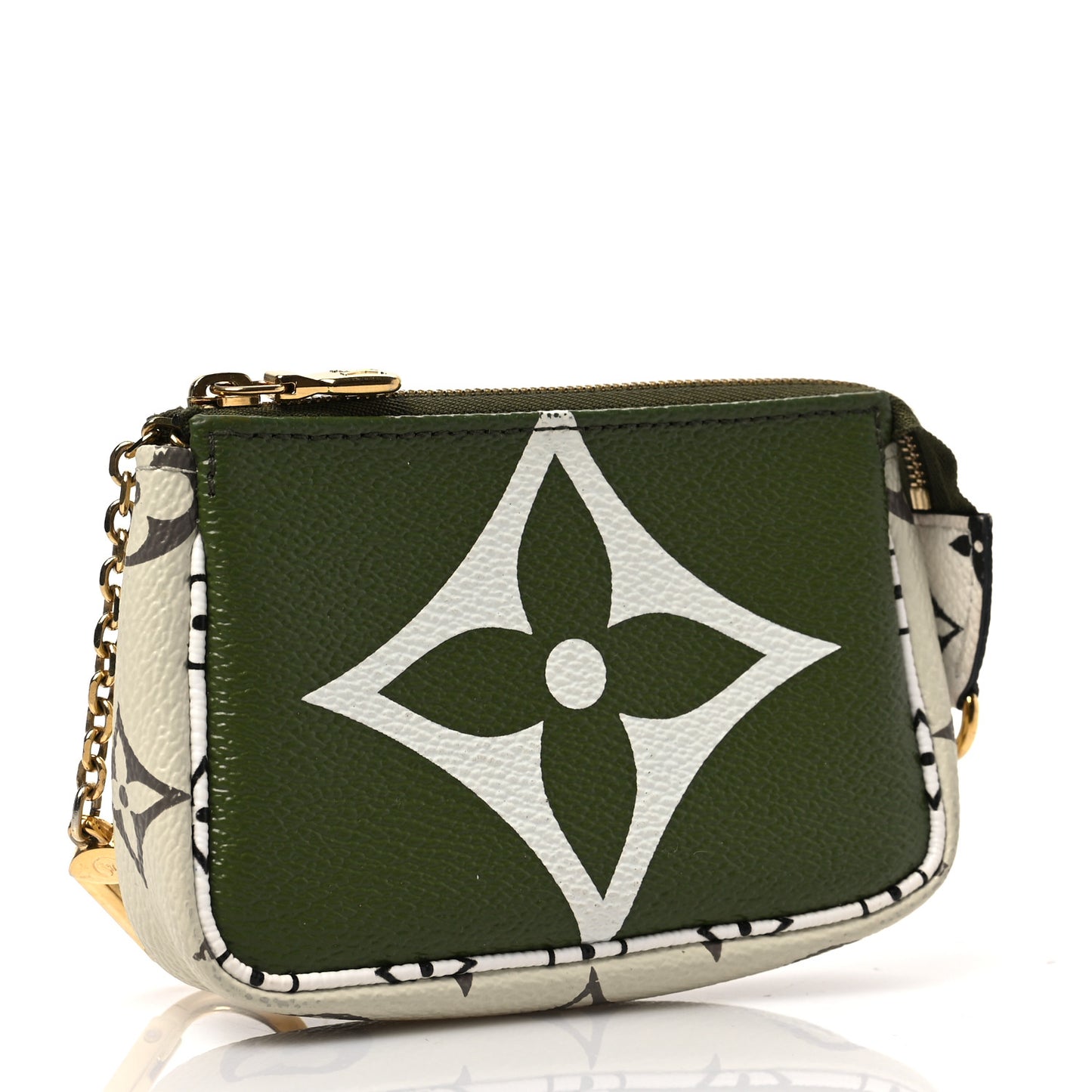 Monogram Giant Micro Pochette Accessories Kaki White
