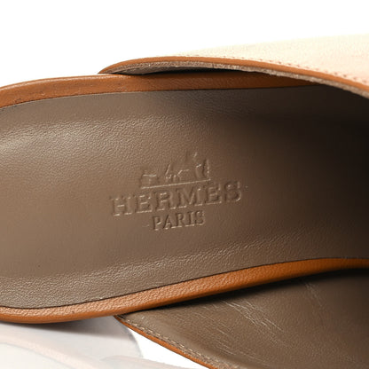 Hermes Calfskin Detail Mules 40 Beige Dore 7 of 9