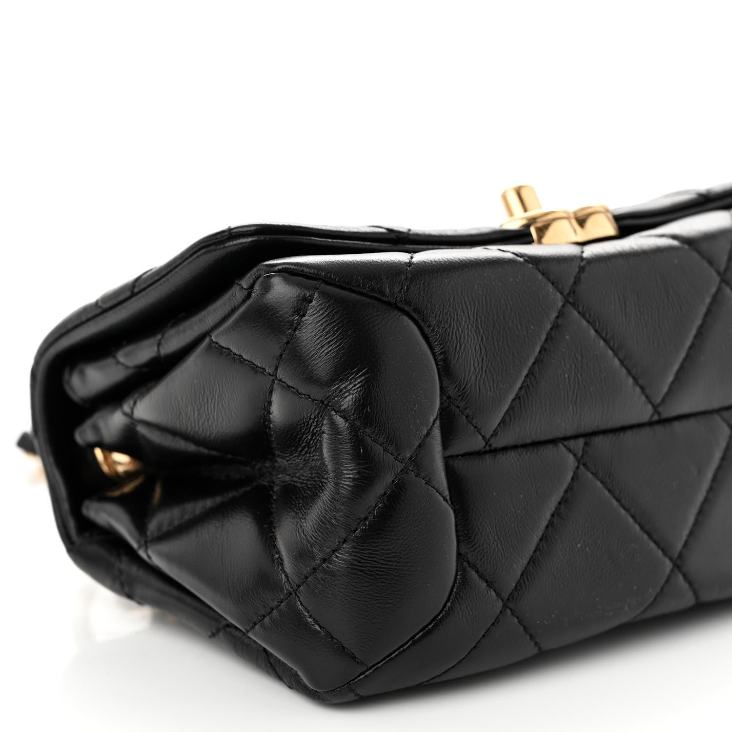 Chanel Lambskin Quilted Mini Color Match Flap Black 9 of 11